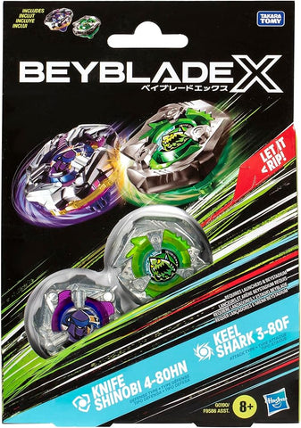 Beyblade X: Knife Shinobi 4-80HN and Keel Shark 3-80F
