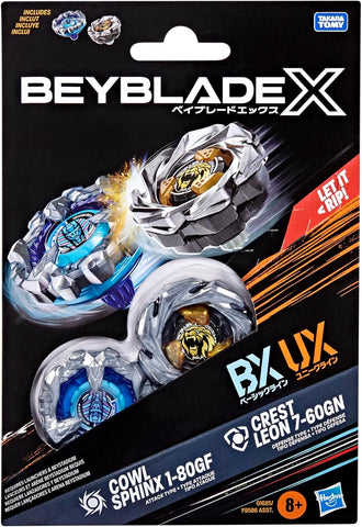 Beyblade X: Cowl Sphinx 1-80GF BX & Crest Leon 7-60GN UX Dual Pack Set