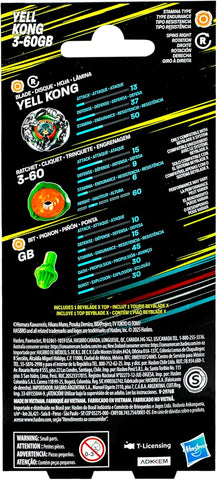 Beyblade X: Yell Kong 3-60GB