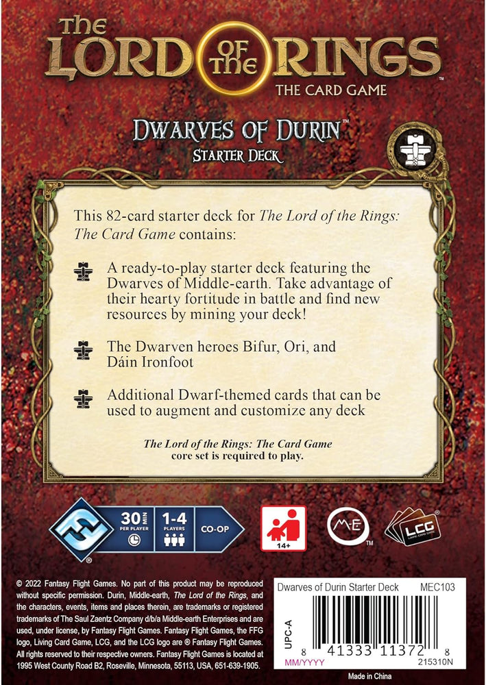 The Lord of the Rings LCG: Dwarves of Durin Starter Deck