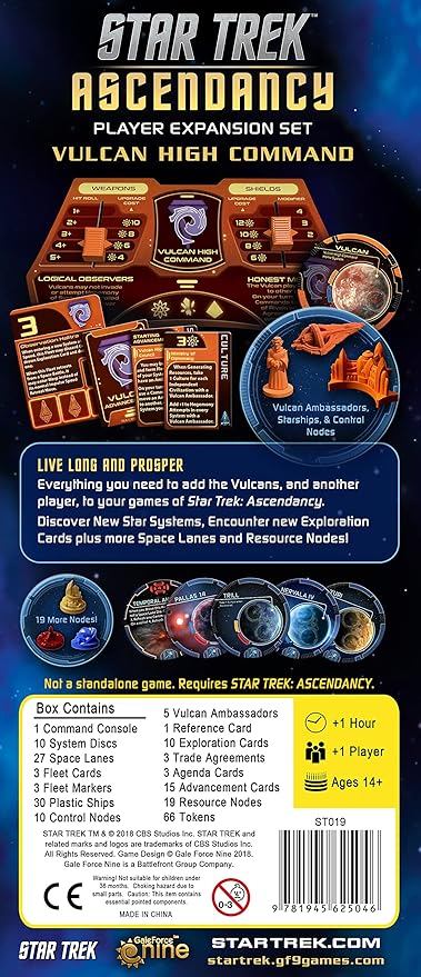 Star Trek Ascendancy: Vulcan High Command Player Expansion Set
