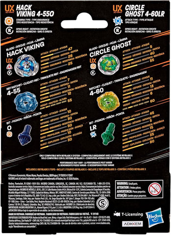 Beyblade X: Hack Viking 4-550 & Circle Ghost 4-60LR
