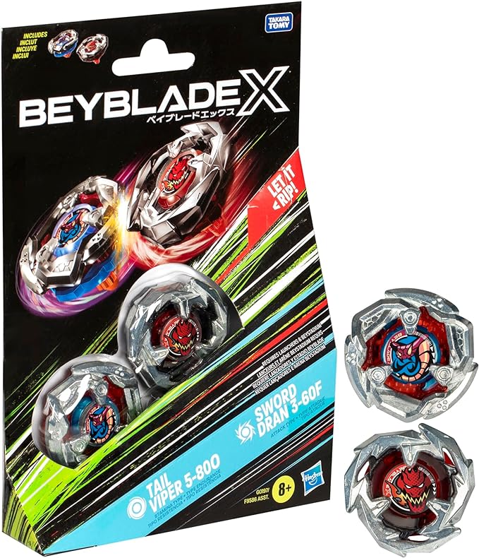 Beyblade X: Tail Viper 5-800 and Sword Dran 3-60F