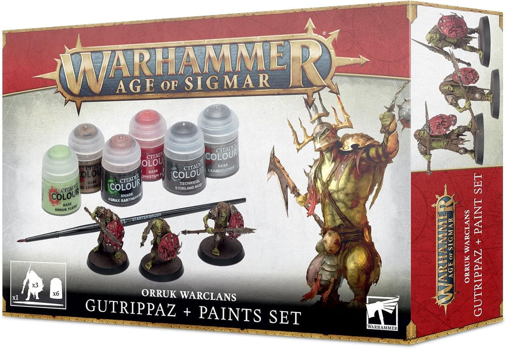 Warhammer, Age of Sigmar: Orruks Warclans - Gutrippaz & Paint Set