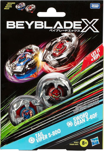 Beyblade X: Tail Viper 5-800 and Sword Dran 3-60F