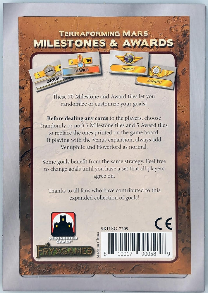Terraforming Mars: Milstones & Awards Expansion
