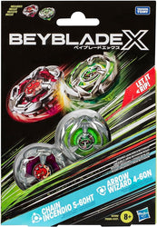 Beyblade X: Chain Incendio 5-60HT and Arrow Wizard 4-60N