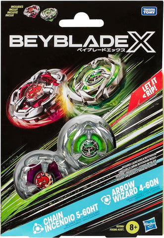 Beyblade X: Chain Incendio 5-60HT and Arrow Wizard 4-60N