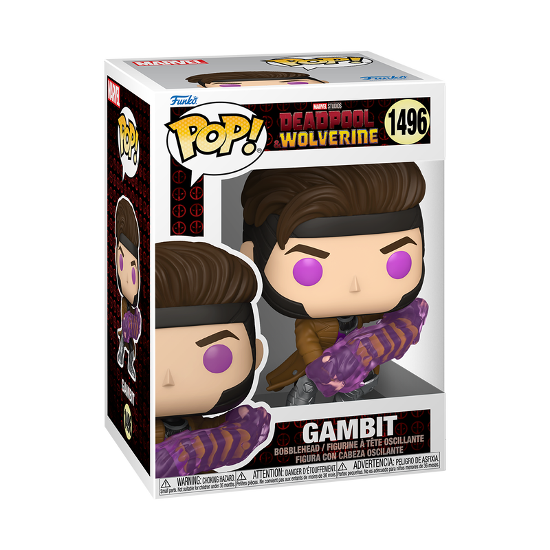 Funko Pop!: Marvel Studios Deadpool Wolverine - Gambit With Charged Cards (1496)