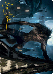 Stalking Predator Art Card (Gold-Stamped Signature) [Innistrad: Midnight Hunt Art Series]