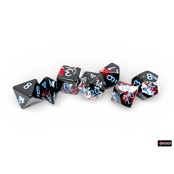 Chessex Brush Dice - Dark Side 7-Die Set (CHX24408)