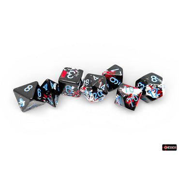 Chessex Brush Dice - Dark Side 7-Die Set (CHX24408)