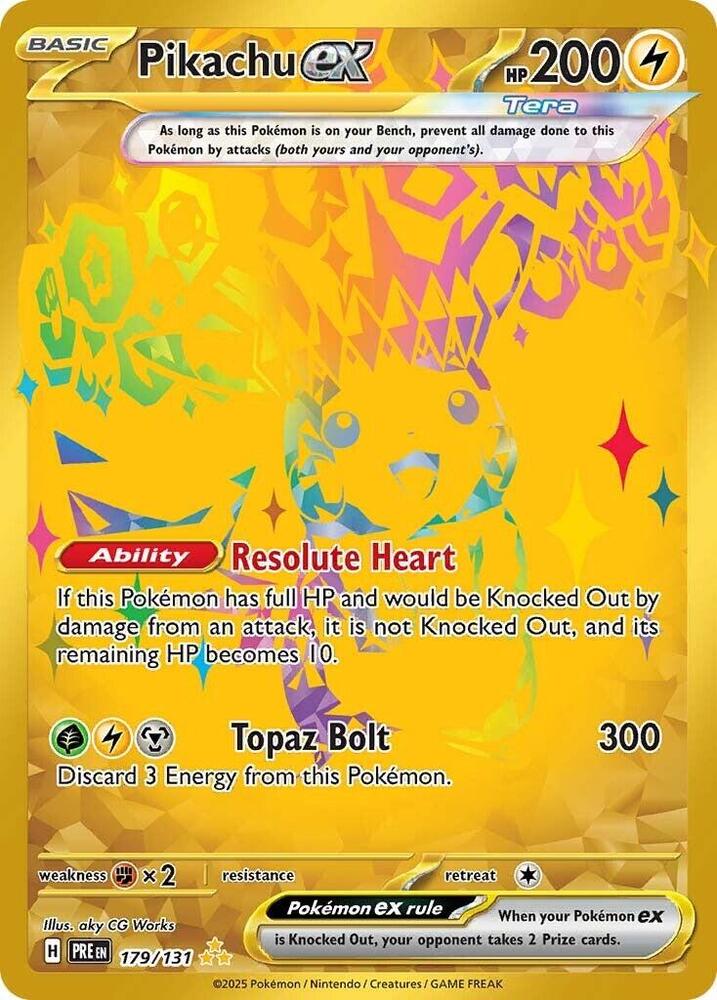 pokemon scarlet and violet pikachu card & Paldean Fates Booster Pack style setup or your main portfolio Pikachu ex (179/131) [Scarlet &