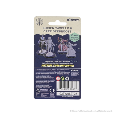 Critical Role Unpainted Miniatures: Lucien Tavelle & Cree Deeproots (Wave 5)