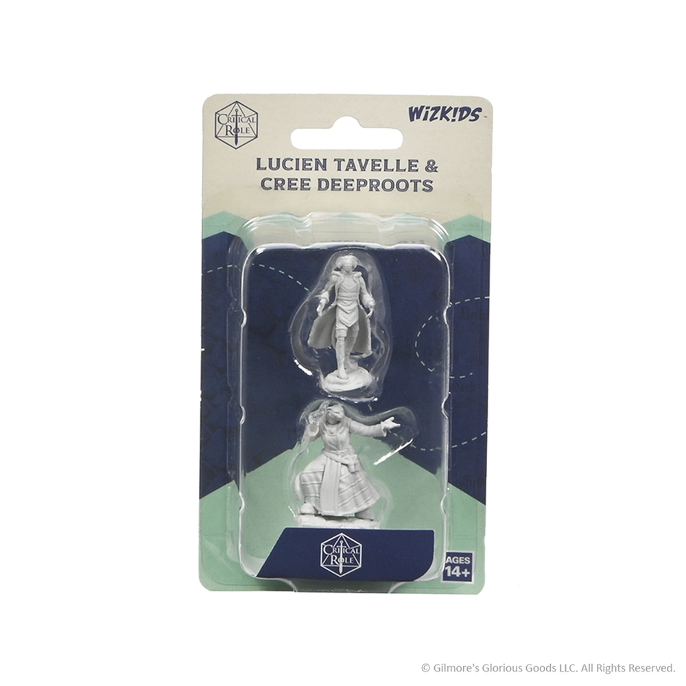 Critical Role Unpainted Miniatures: Lucien Tavelle & Cree Deeproots (Wave 5)