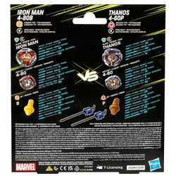 Beyblade X: Marvel Collab Iron Man 4-80B vs. Thanos 4-60B
