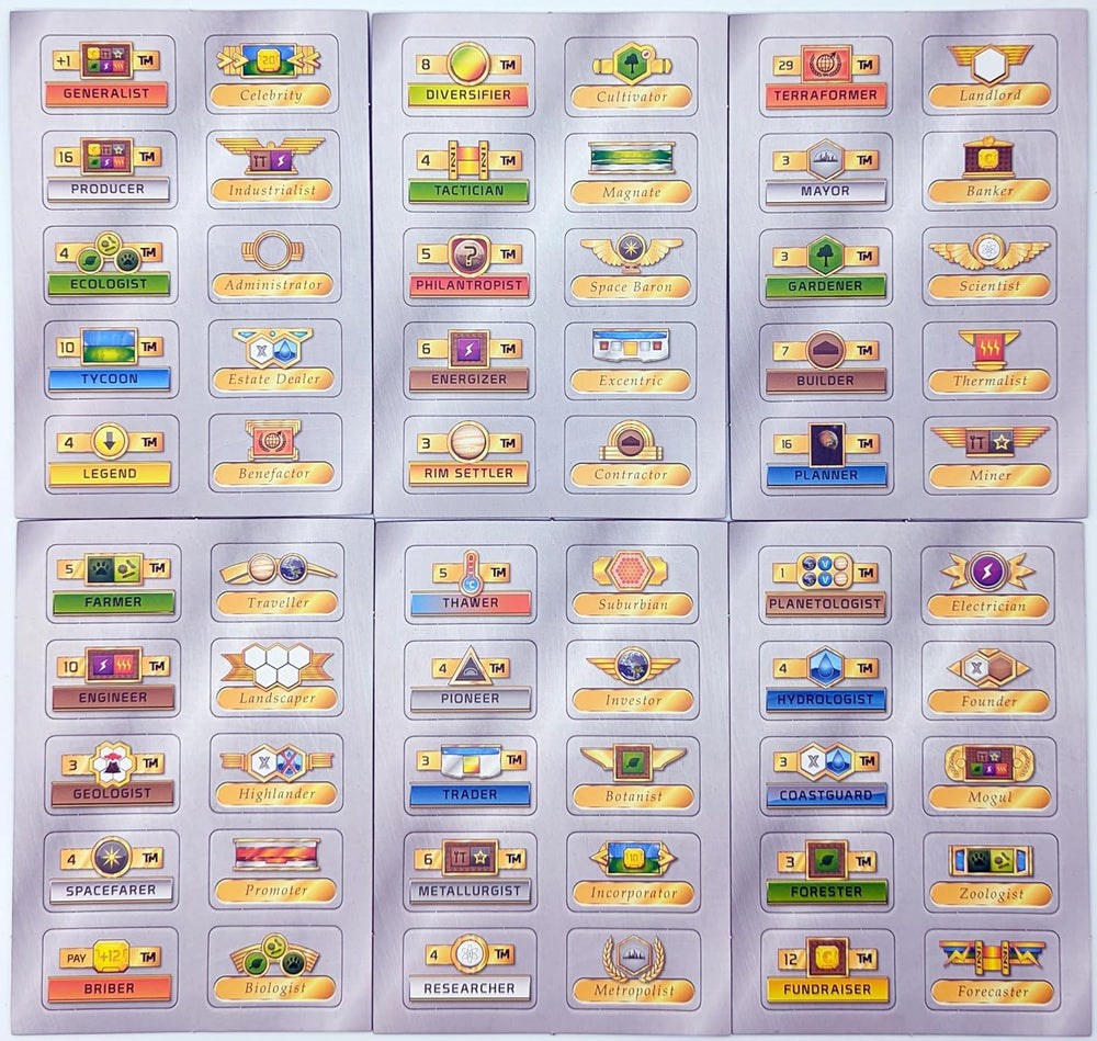 Terraforming Mars: Milstones & Awards Expansion