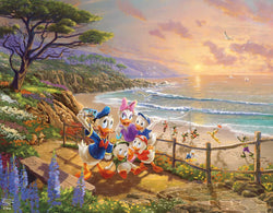 Puzzle: Thomas Kinkade Studio - Disney 4-in-1 (Disney Dreams Collection - Alice in Wonderland, Donald Duck, Moana, Mickey Mouse)