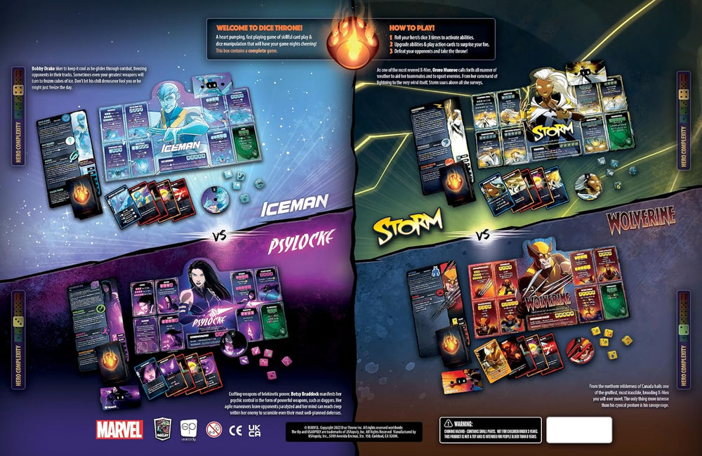 Dice Throne: Marvel X-Men Box 1 (Iceman, Psylocke, Storm, Wolverine)
