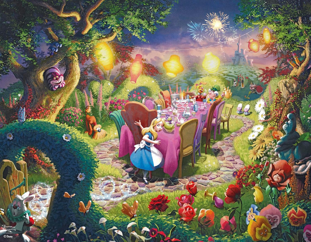 Puzzle: Thomas Kinkade Studio - Disney 4-in-1 (Disney Dreams Collection - Alice in Wonderland, Donald Duck, Moana, Mickey Mouse)