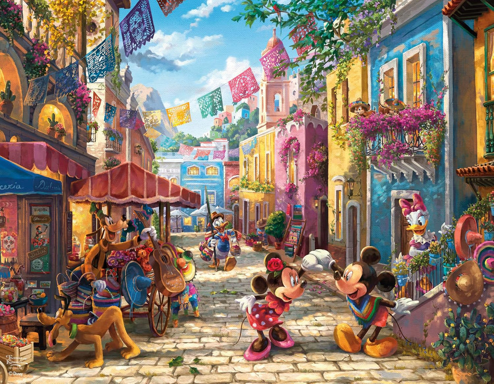 Puzzle: Thomas Kinkade Studio - Disney 4-in-1 (Disney Dreams Collection - Alice in Wonderland, Donald Duck, Moana, Mickey Mouse)