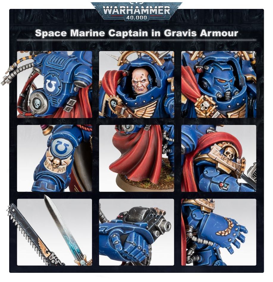 Warhammer 40K: Space Marines - Primaris Captain in Gravis Armour
