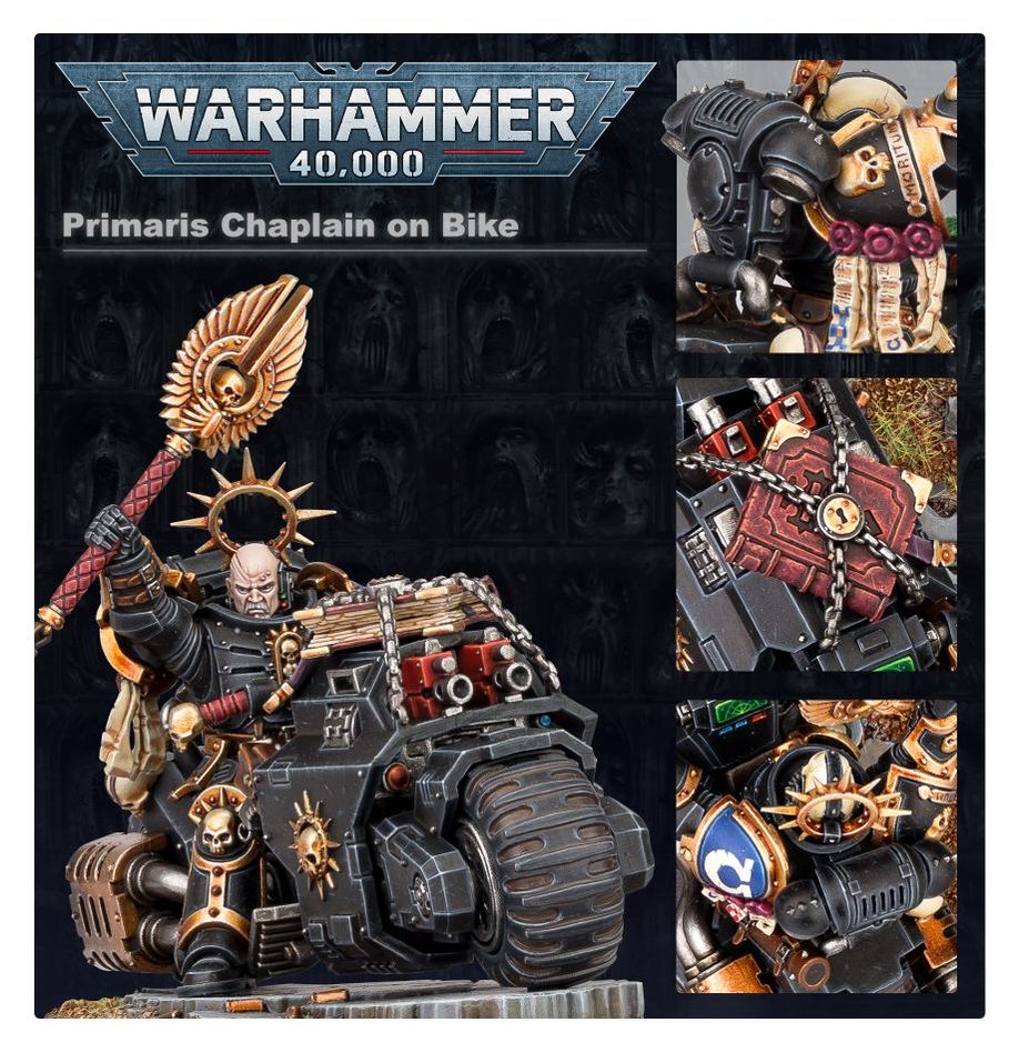 Warhammer 40K: Space Marines - Primaris Chaplain On Bike