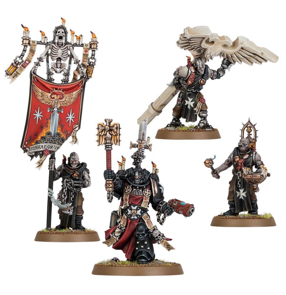 Warhammer 40K: Black Templars - Chaplain Grimaldus & Retinue