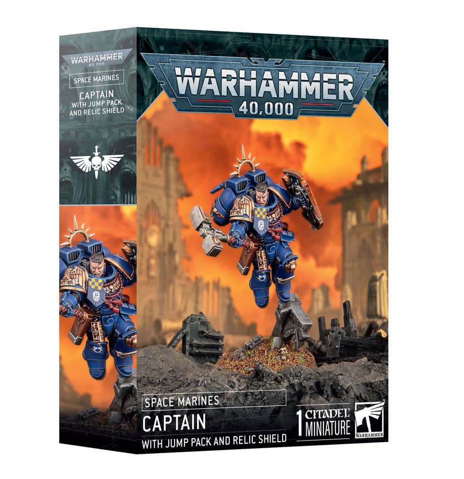 Warhammer 40K: Space Marines - Captain W/ Jump Pack & Relic Shield