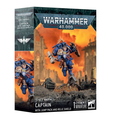 Warhammer 40K: Space Marines - Captain W/ Jump Pack & Relic Shield