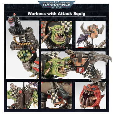 Warhammer 40K: Orks - Ork Warboss with Attack Squig (Special Order)