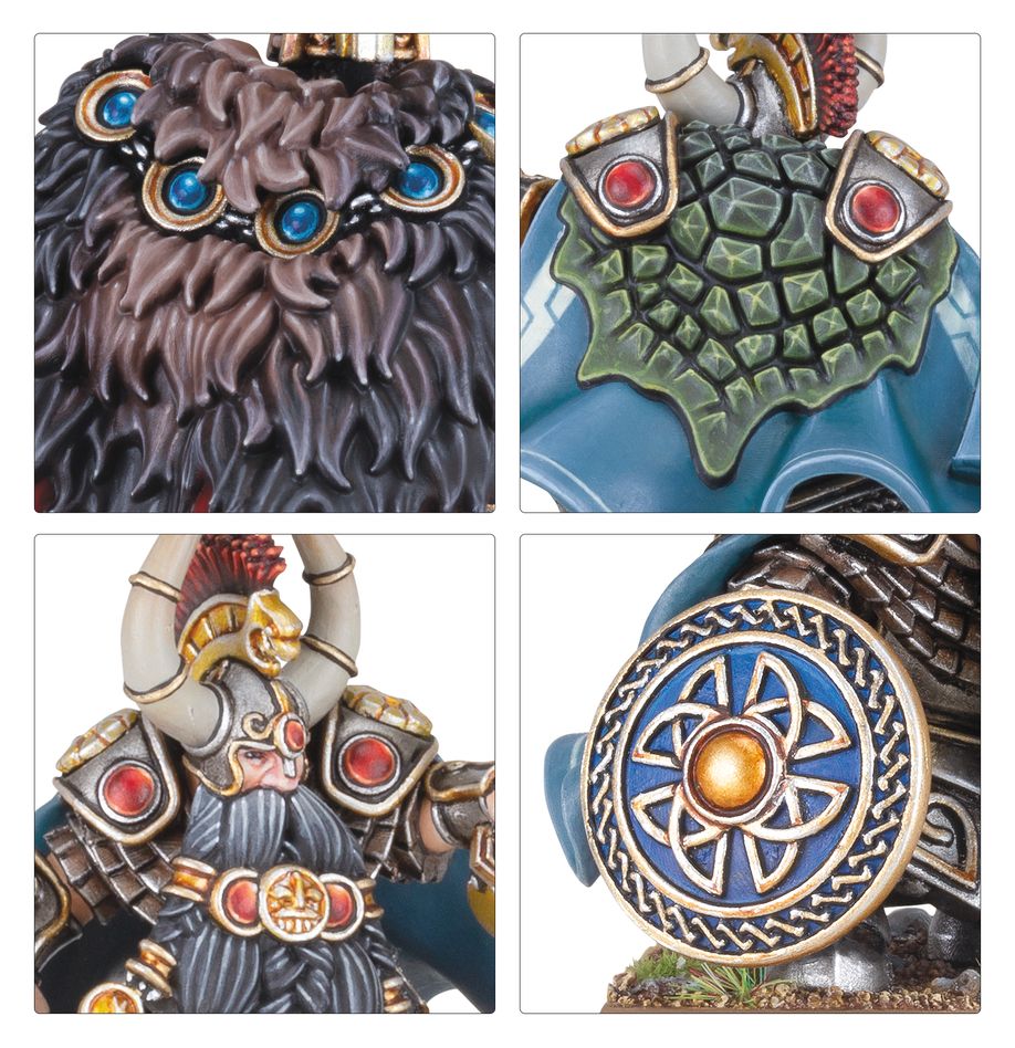 Warhammer, The Old World: Dwarfen Mountain Holds Dwarf Lords with Shieldbearers
