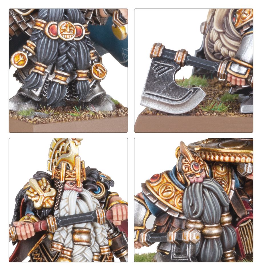 Warhammer, The Old World: Dwarfen Mountain Holds Dwarf Lords with Shieldbearers