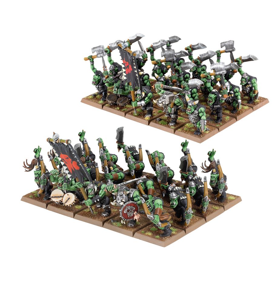 Warhammer The Old World: Orc & Goblin Tribes - Orc Boyz & Orc Arrer Boyz Mobs