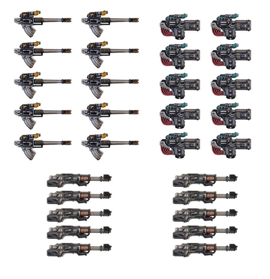 Horus Heresy: Legiones Astartes - Heavy Weapons Upgrade Set: Volkite Culverins, lascannon And Autocannon