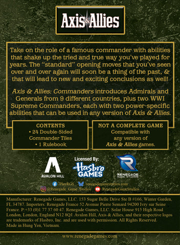 Axis & Allies: Commanders