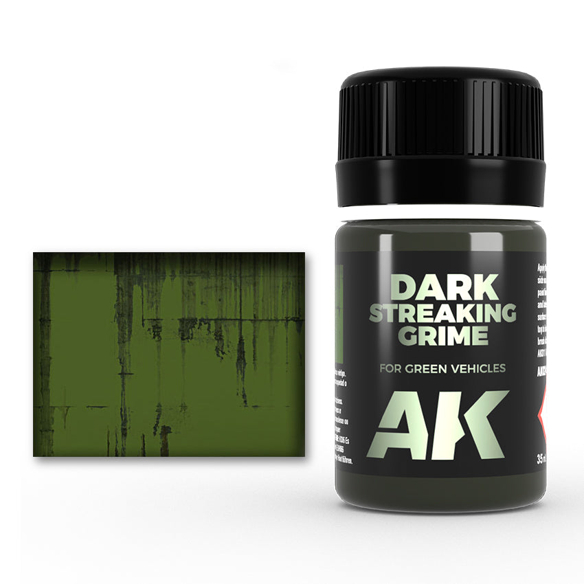 AK Interactive Weathering Enamels - Dark Streaking Grime (35ml)