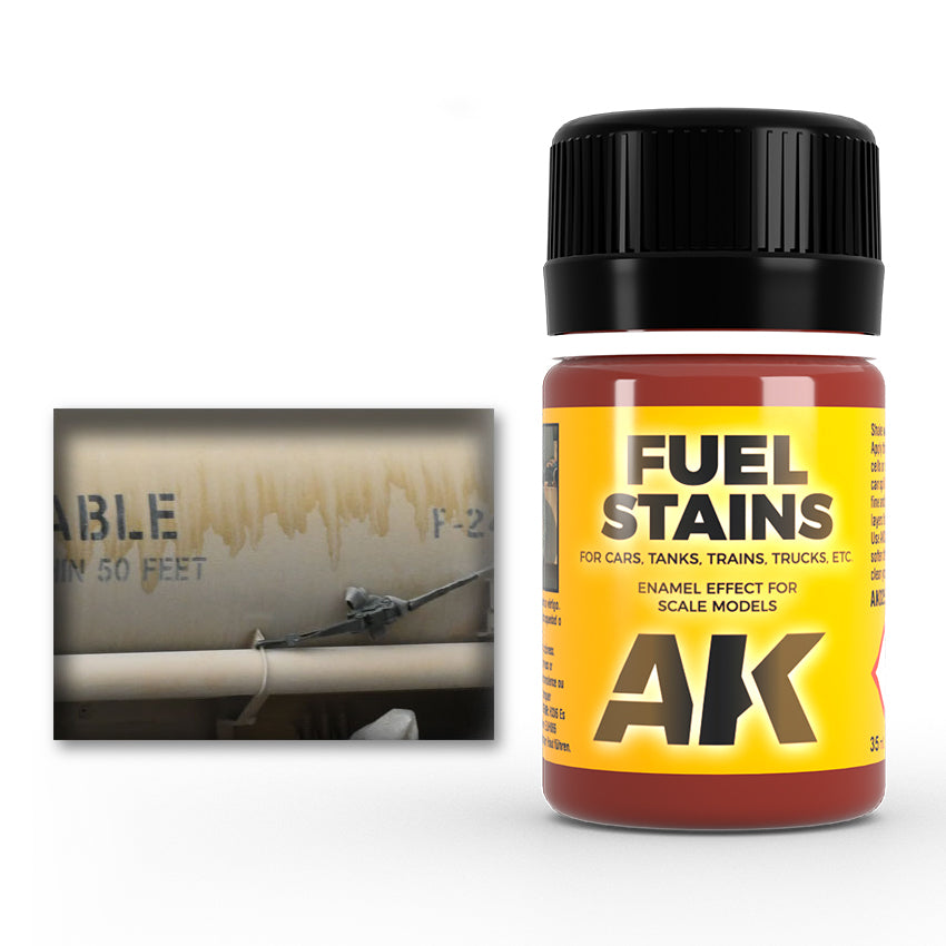 AK Interactive Weathering Enamels - Fuel Stains (35ml)