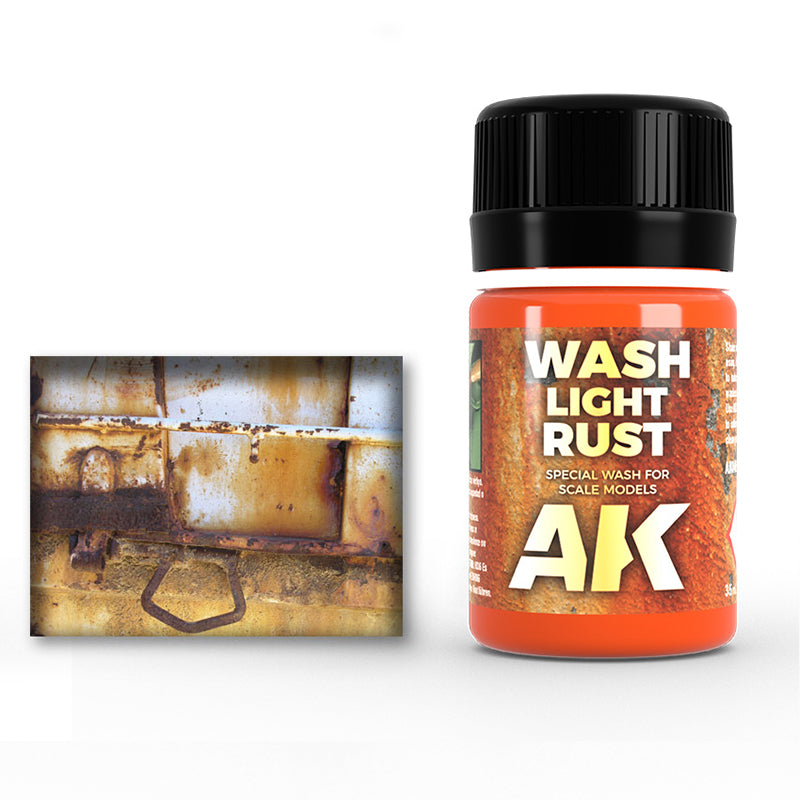AK Interactive Weathering Enamels - Light Rust Wash (35ml)
