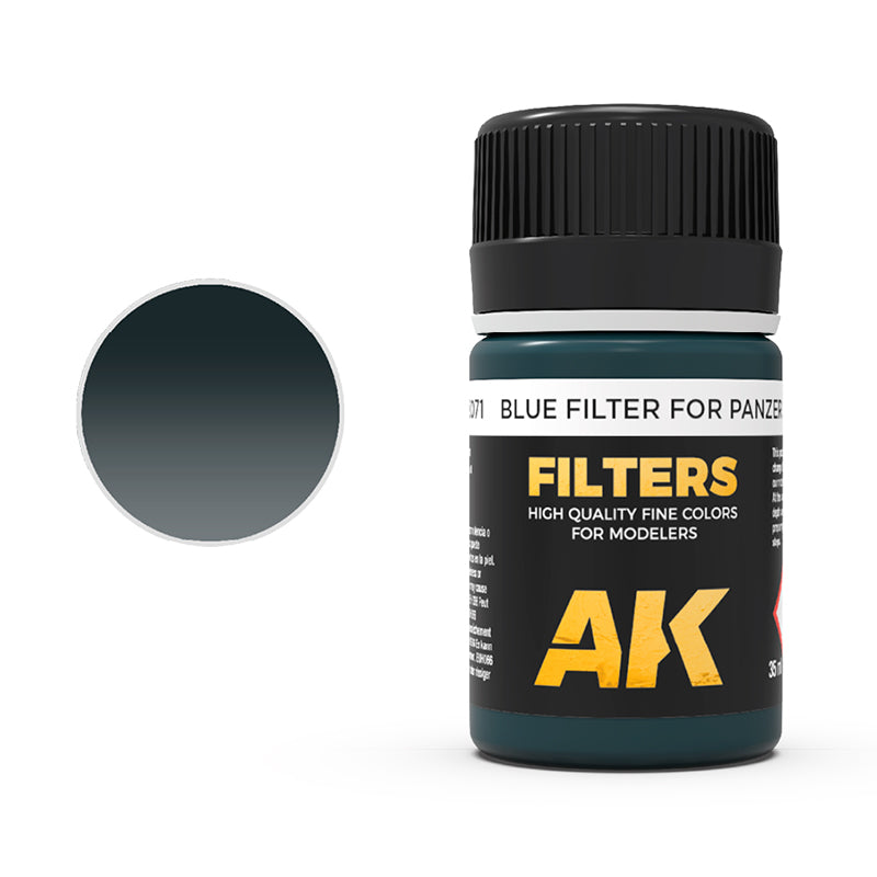 AK Interactive Weathering Enamels - Blue Filter for Panzer Grey (35ml)