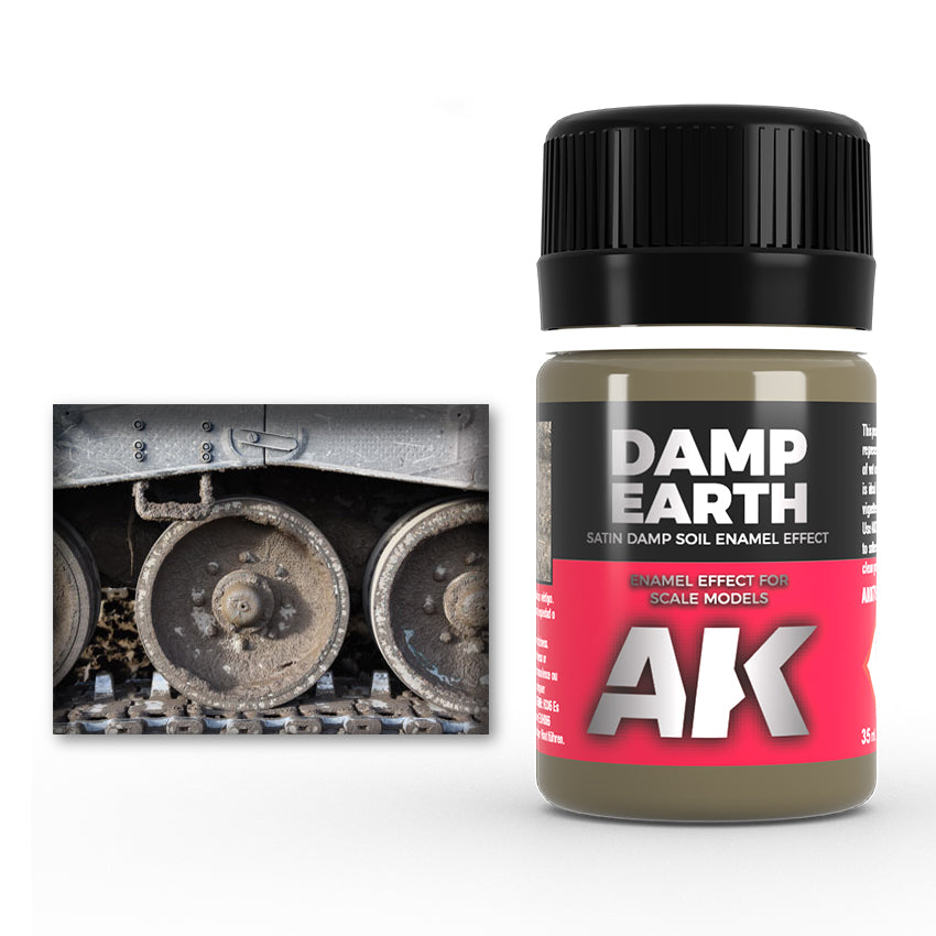 AK Interactive Weathering Enamels - Damp Earth (35ml)
