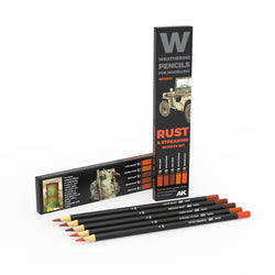 AK Interactive Weathering Pencils - Rust & Streaking: Effects Set
