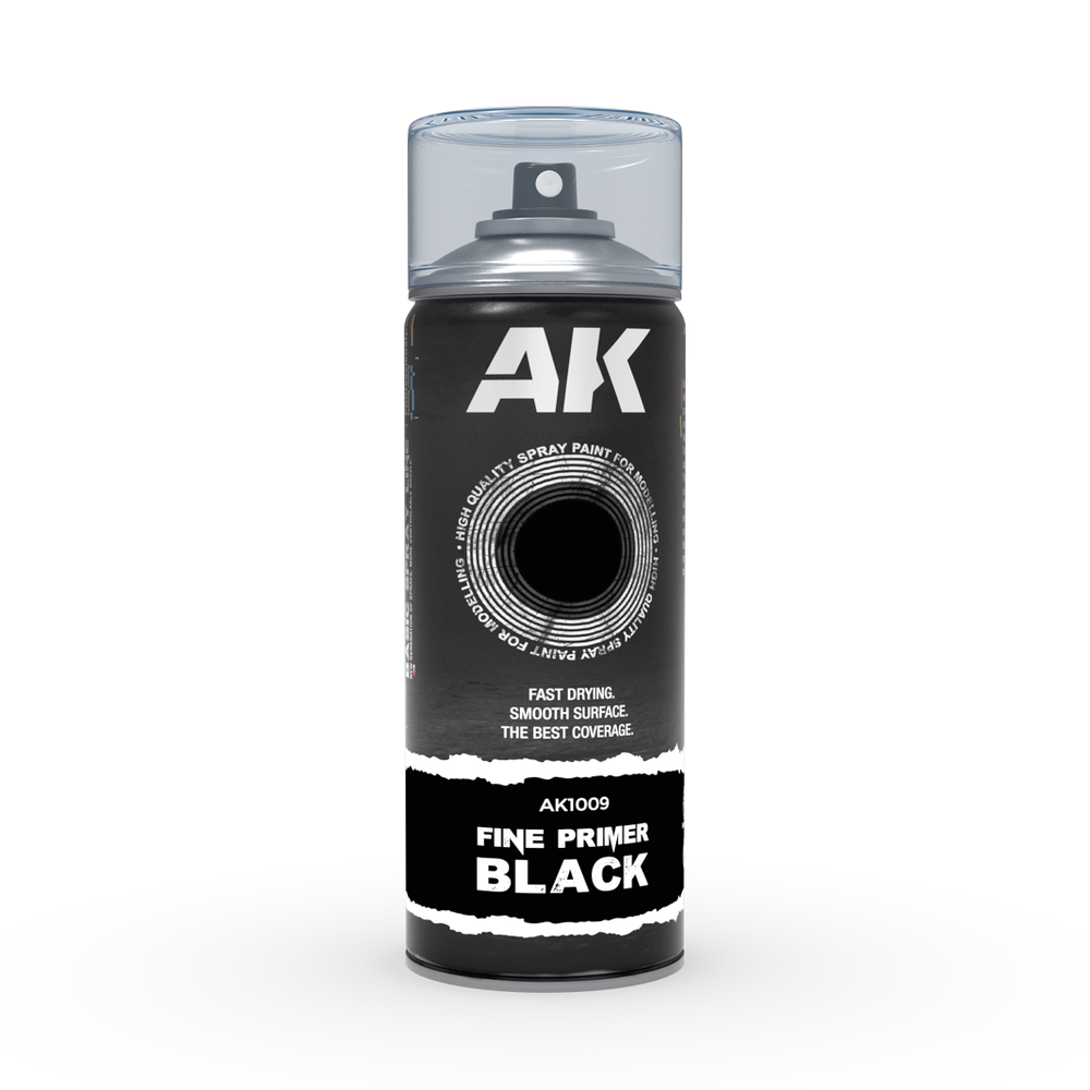 AK Interactive Sprays - Fine Primer Black Spray (400ml)