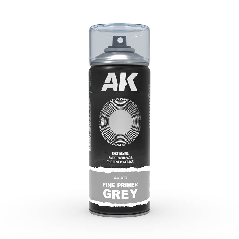 AK Interactive Sprays - Fine Primer Grey Spray (400ml)