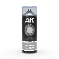 AK Interactive Sprays - Fine Primer Grey Spray (400ml)