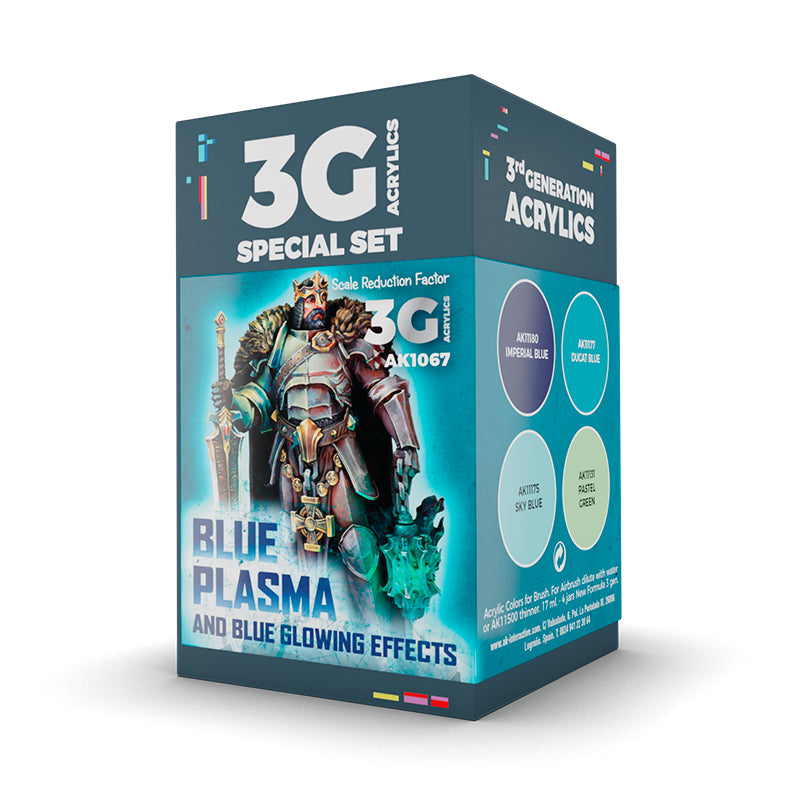AK Interactive 3Gen Acrylics - Wargame Color Set: Blue Plasma and Glowing Effects