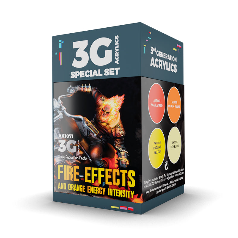 AK Interactive 3Gen Acrylics - Wargame Color Set: Fire Effects