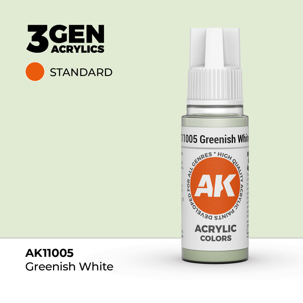 AK Interactive 3Gen Acrylics - Greenish White (18ml)