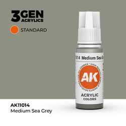 AK Interactive 3Gen Acrylics - Medium Sea Grey (18ml)