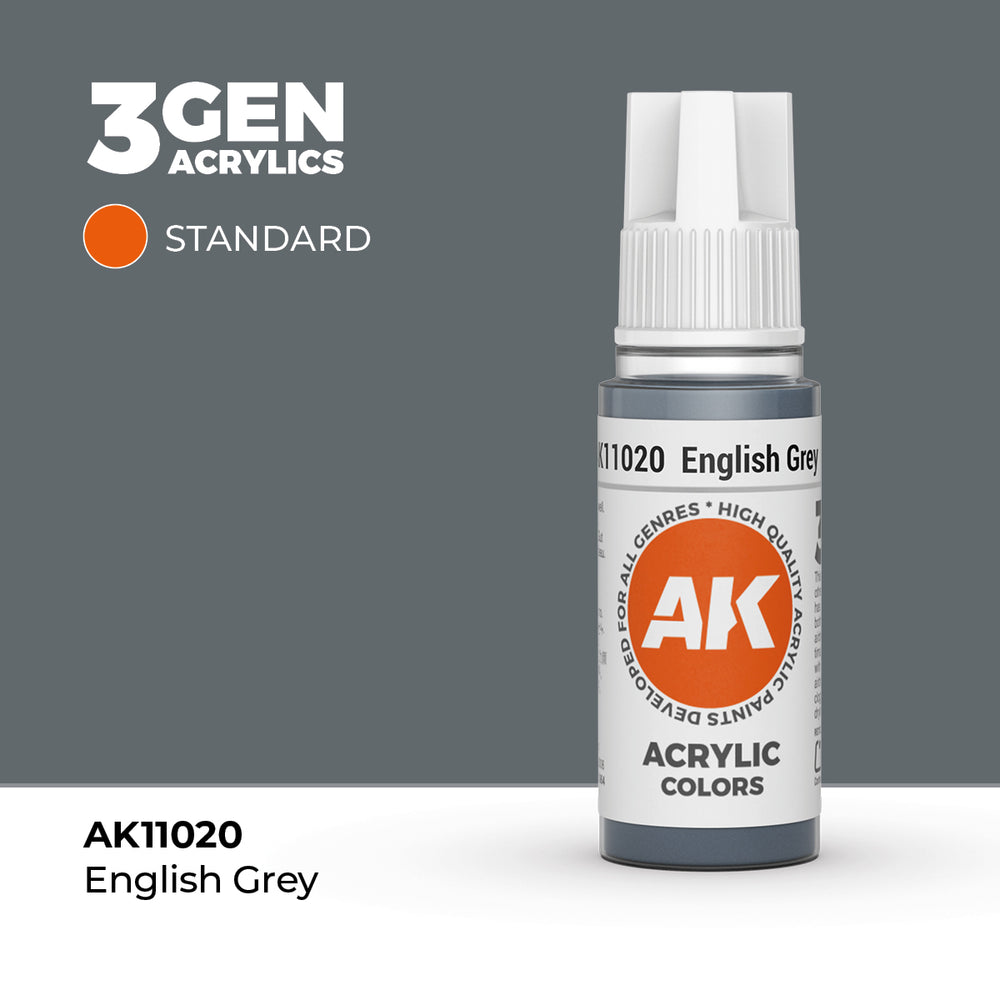 AK Interactive 3Gen Acrylics - English Grey (18ml)